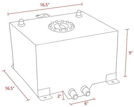 Phasor k2-4.5pmg-kit Marine Generator (Includes Fuel Tank and Filter) 4.5 KW (60 Hz) - Ignition Protected 10 Gal Fuel Tank Dimensions